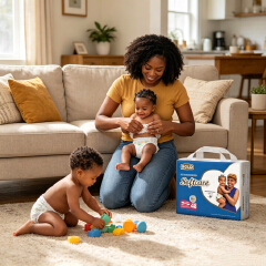 Softcare Diaper Gold HC Ultra Absorbent Taped Style Disposable Diapers All Sizes Available: Small (S), Medium (M) Weight Range Fits Babies 3–9KG (Pack of 42/48)