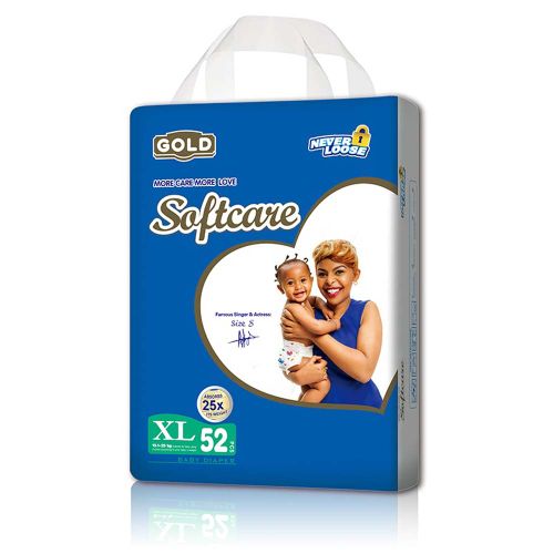 [Anniversary Sale] Softcare Diaper Gold JUMBO Ultra Absorbent Taped Style Disposable Diapers All Sizes Available: Small (S), Medium (M), Large (L), XL Fits Babies 3–25KG (Pack of 52/56/62/68)