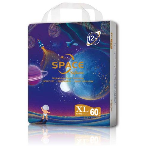 [Anniversary Sale] Softcare Space Diaper All-Day 12-Hour Protection Super Soft Disposable Diapers All Sizes Available: Small (S), Medium (M), Large (L), XL Fits Babies 3–25KG (Pack of 60/64/72/80)