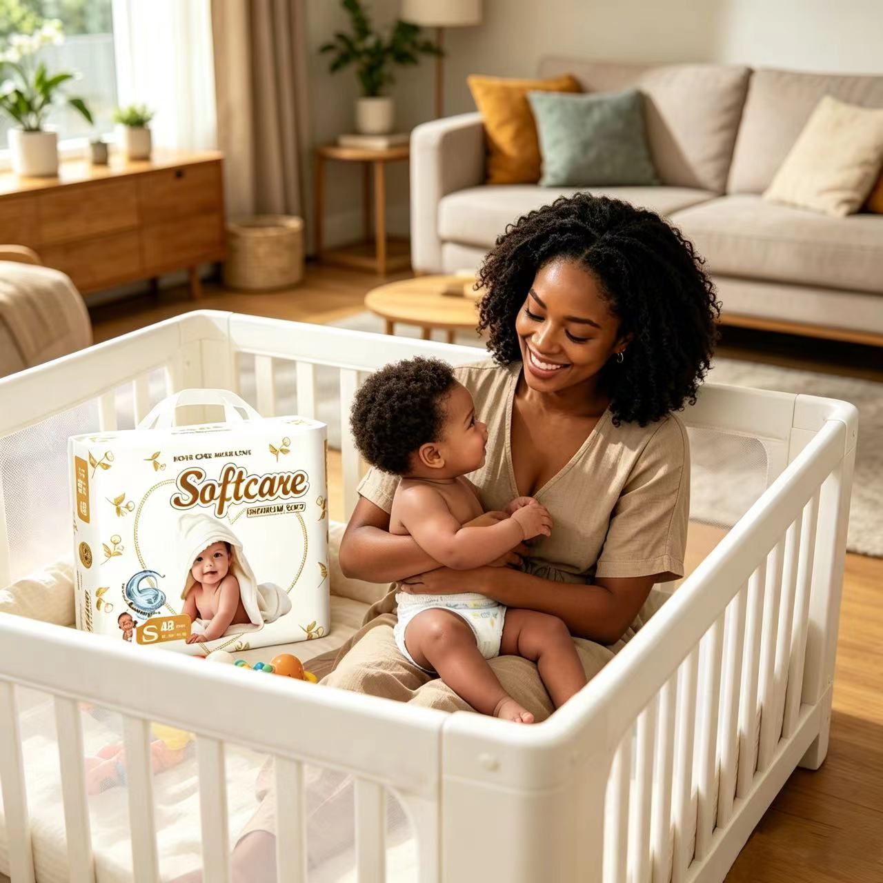 [Anniversary Sale] Softcare Premium Soft Baby Diaper Skin-friendly Taped Disposable Diapers All Sizes Available: Small (S), Medium (M), Large (L) For Babies 3–25KG 40/42/48Pcs Per Pack