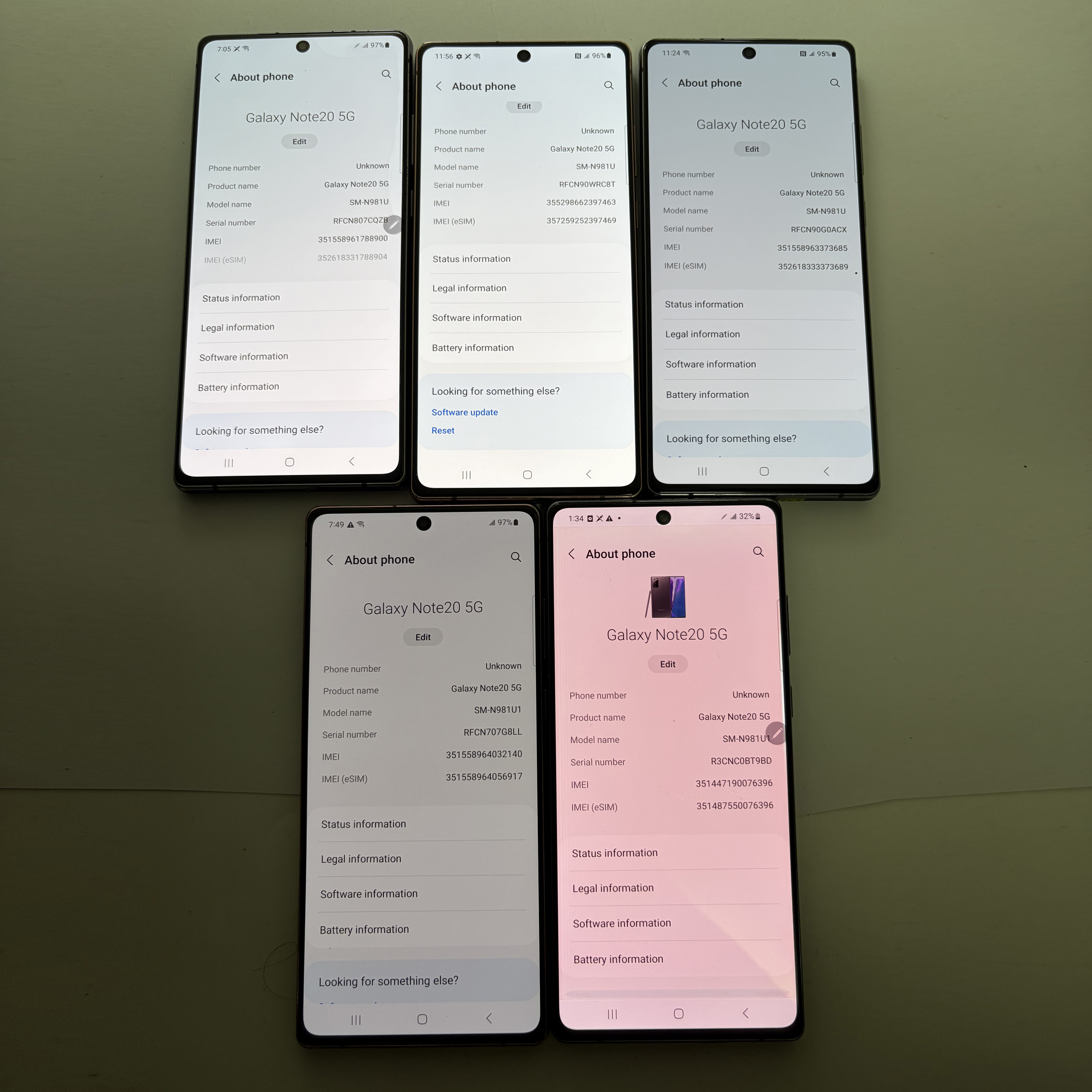 Original Refurbished Samsung Galaxy Note 20 8GB+128GB Samsung Note20 6.7" Mobile Phone Smartphone Cellphone