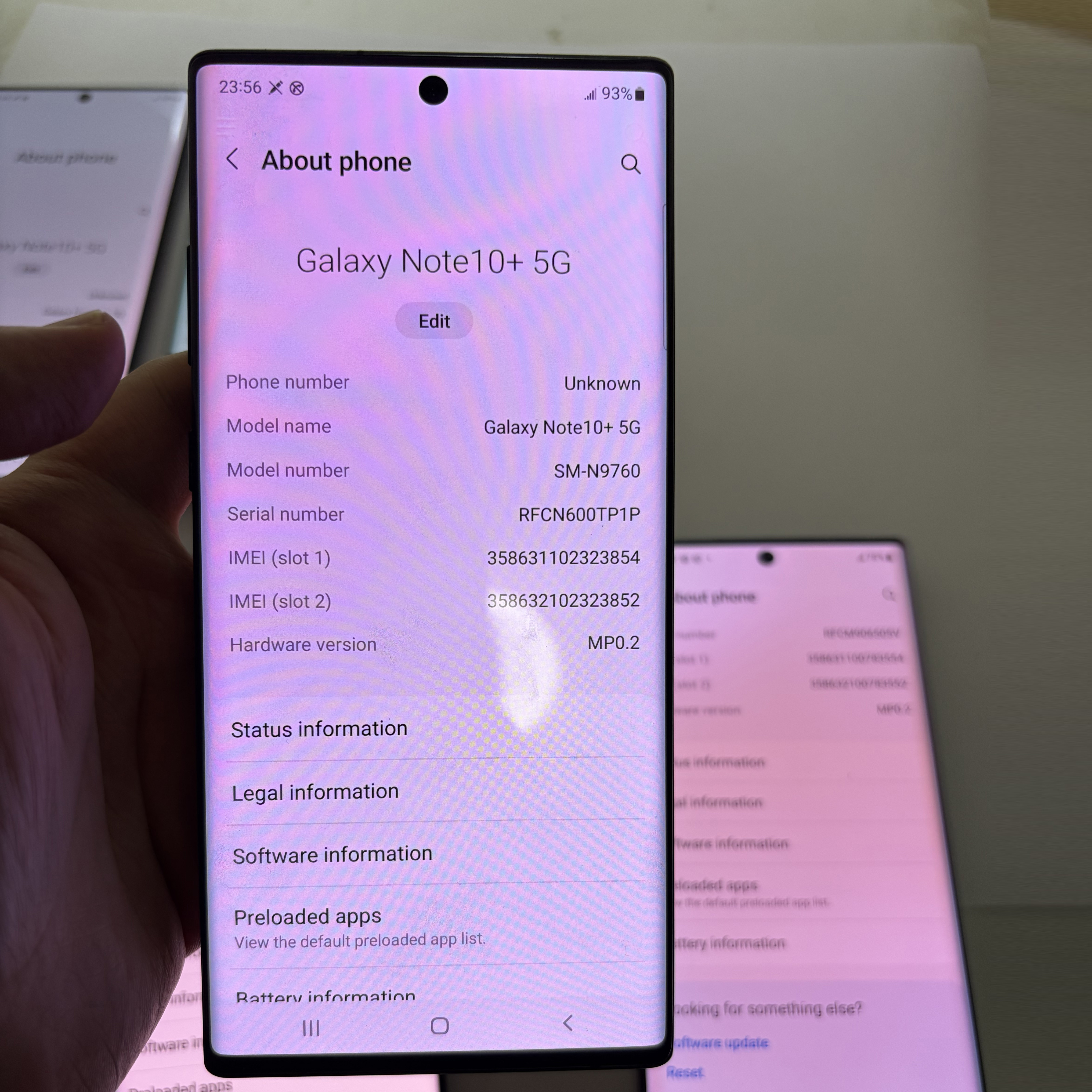 Refurbished Original Samsung Note10+ Note10 Plus Unlocked Smartphone Note 10+ Note 10 Plus N975 12GB+256GB Cellphone