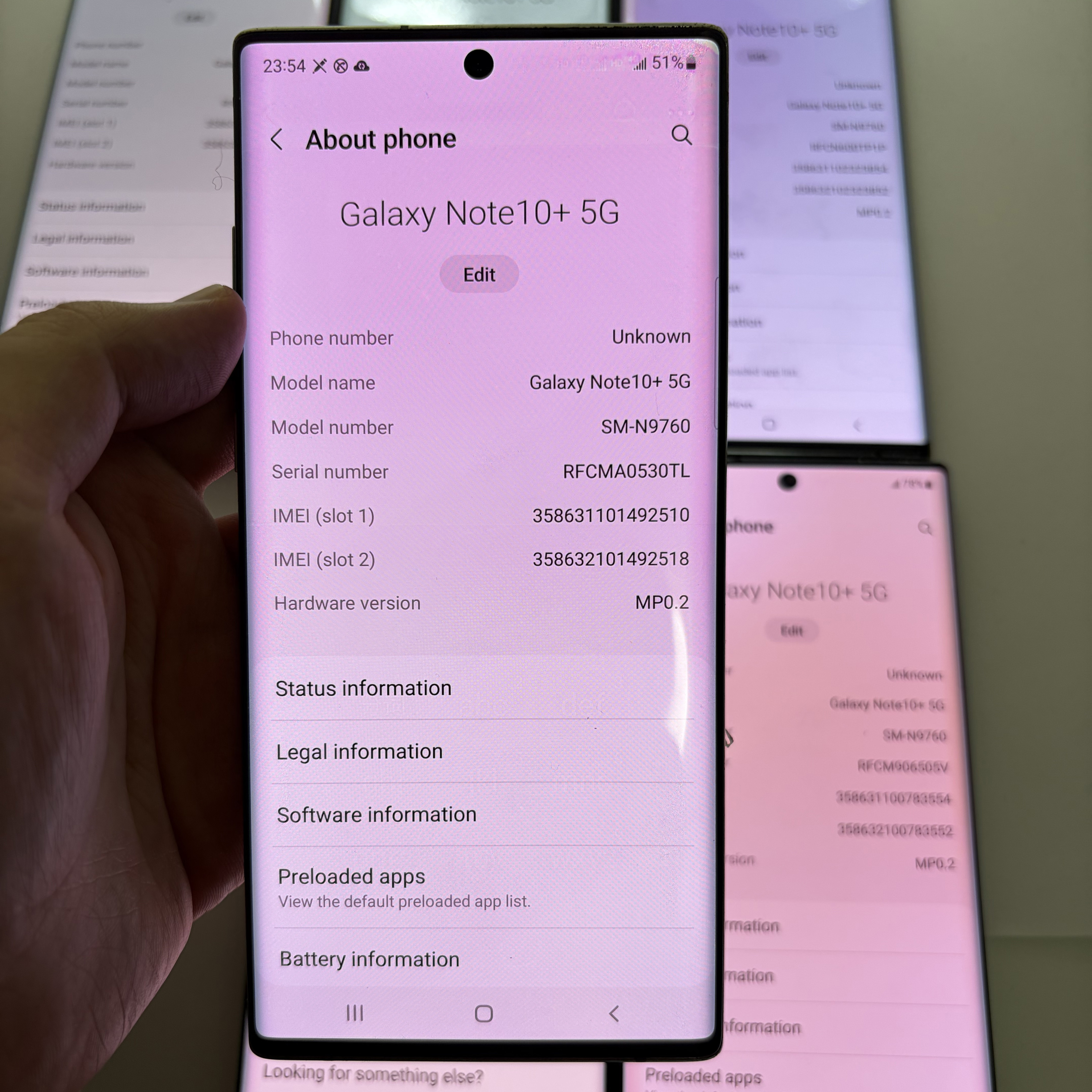 Refurbished Original Samsung Note10+ Note10 Plus Unlocked Smartphone Note 10+ Note 10 Plus N975 12GB+256GB Cellphone