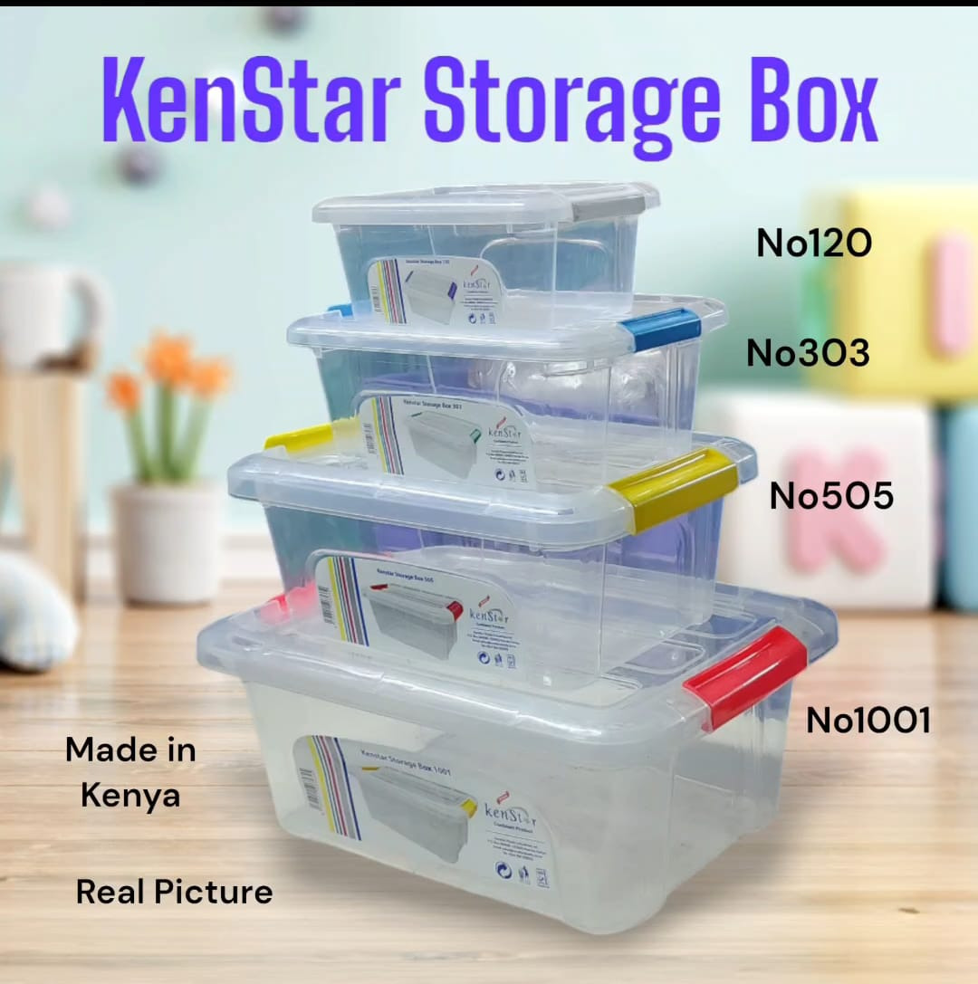 4PCS Kenstar Plastic Storage Box Clear with Lid(10LTRS,5LTRS,3LTRS,1.2LTRS)