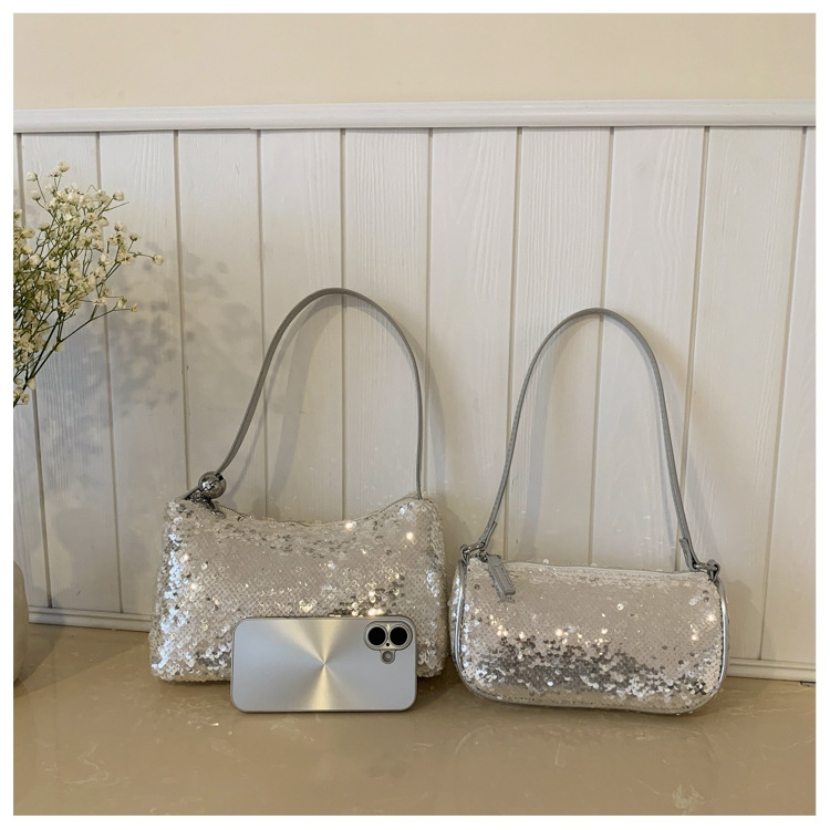 Women's handbag high-end new sequined shoulder bag explosive sequined sparkling women's bag nightclub trampoline exquisite armpit bag