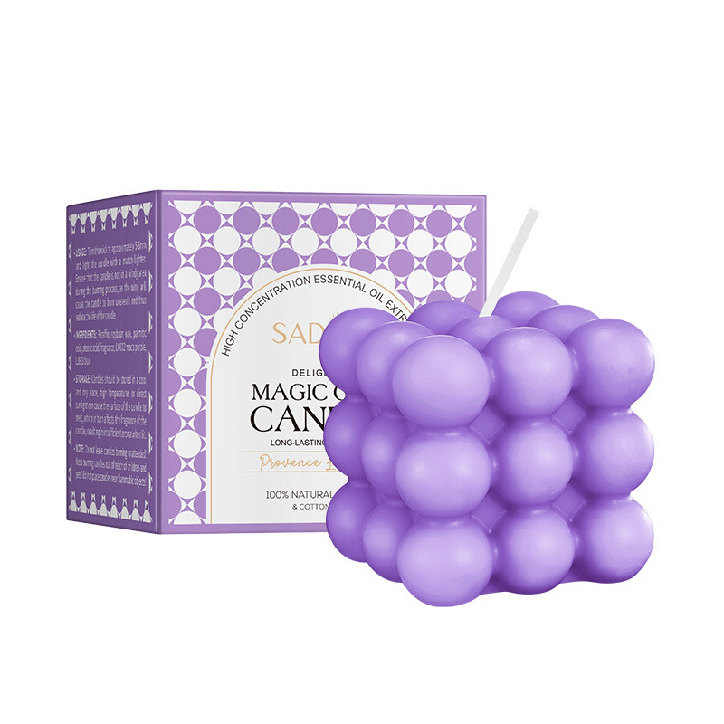 SADOER Magic Cube Aromatherapy Candles Celebrate Festival Party Bedroom Aromatherapy Colorful Birthday Candles