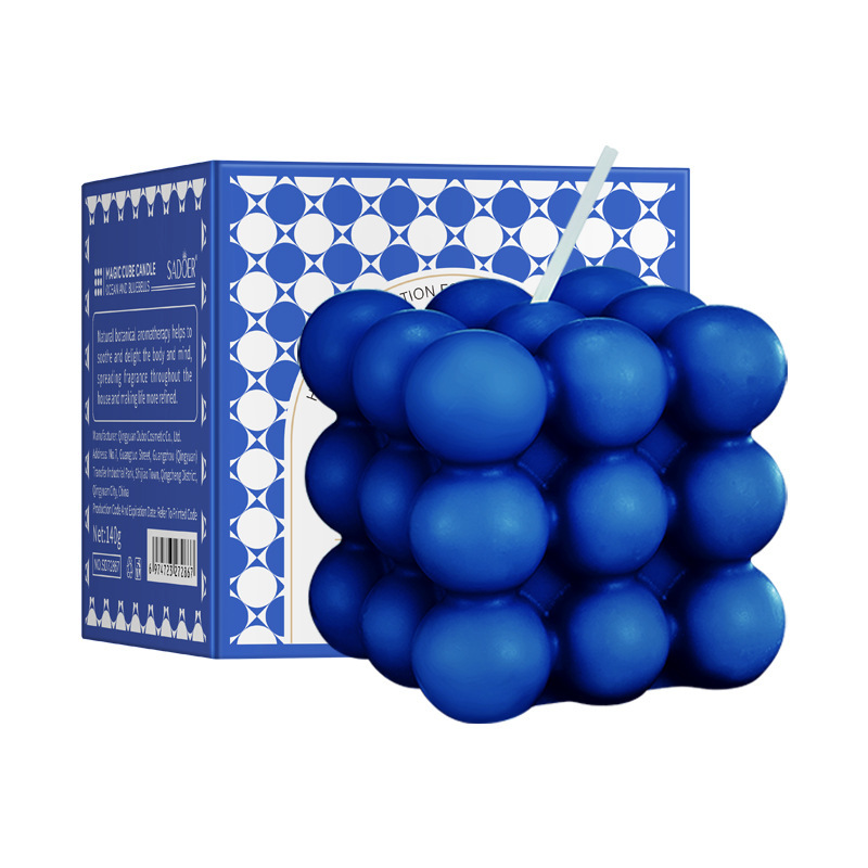 SADOER Magic Cube Aromatherapy Candles Celebrate Festival Party Bedroom Aromatherapy Colorful Birthday Candles