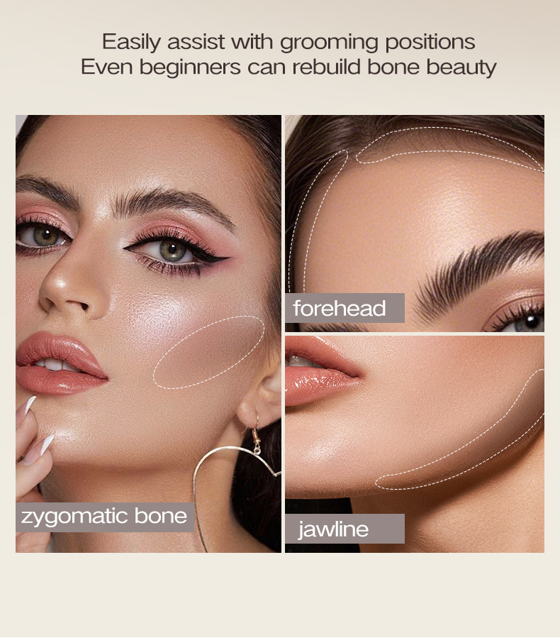EnjoyFancy lazy contour brush, color-displaying, three-dimensional, V-face magic tool, waterproof contouring, three-dimensional contouring view 4