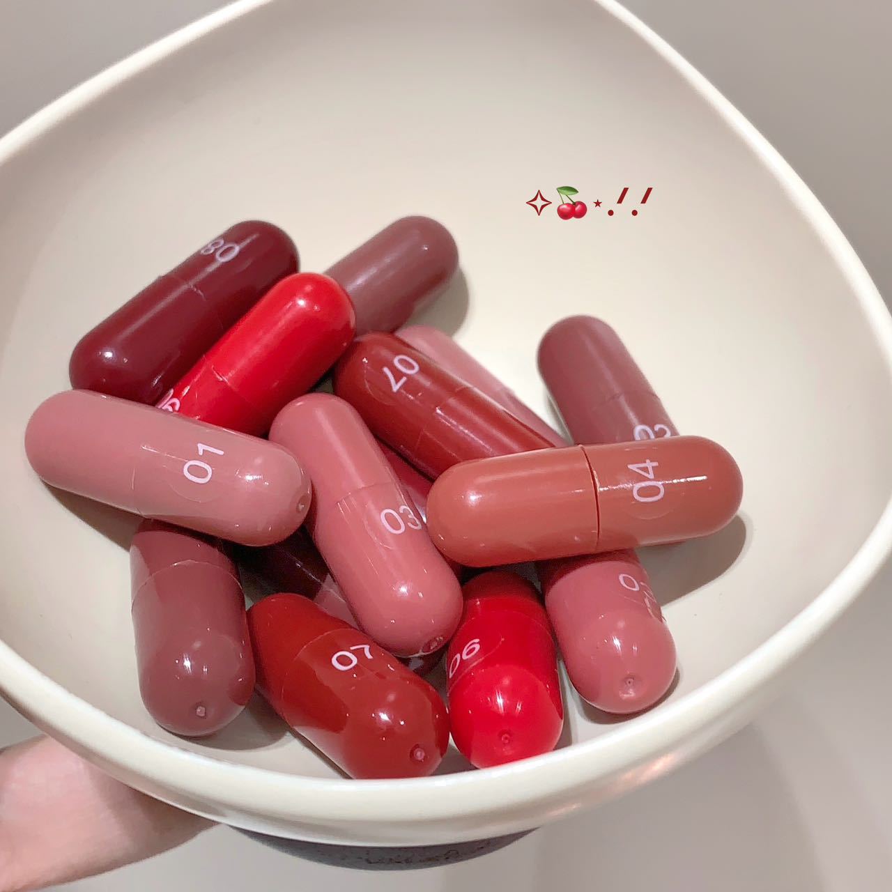 8-color lipstick capsule lipstick set, natural and durable, non stick cup mini matte lipstick view 7