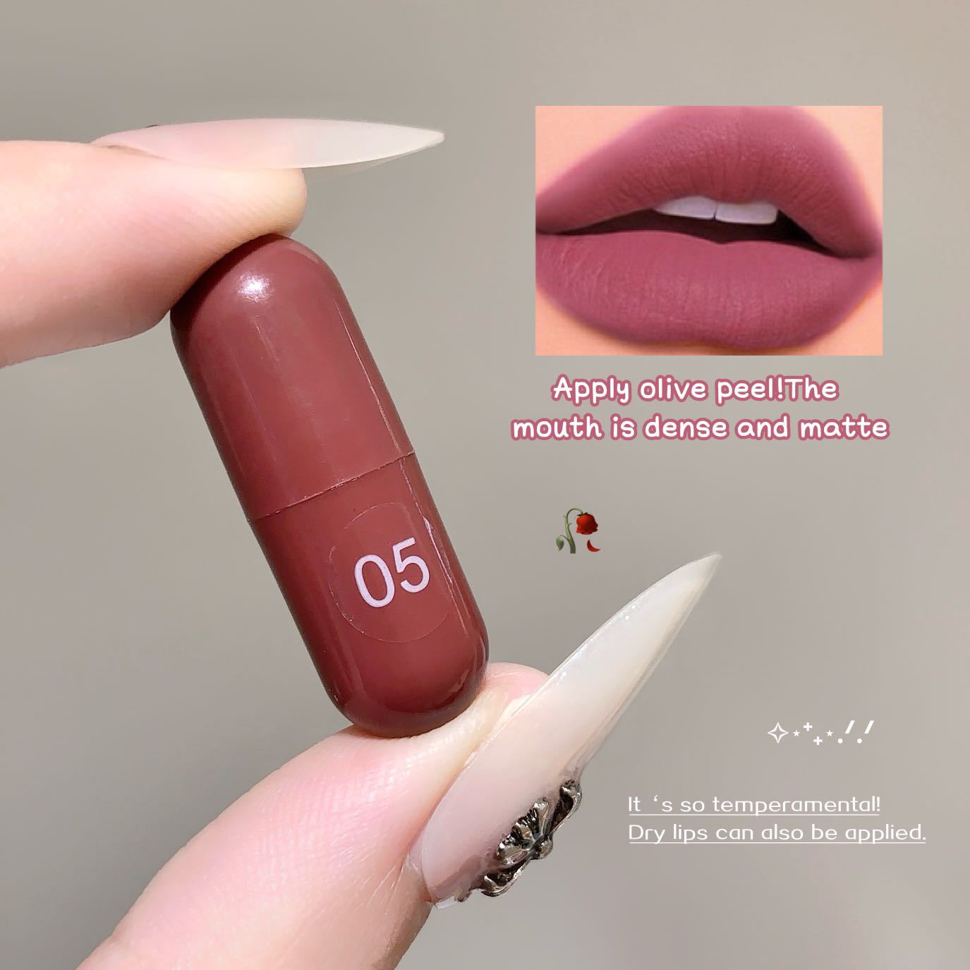 8-color lipstick capsule lipstick set, natural and durable, non stick cup mini matte lipstick view 8