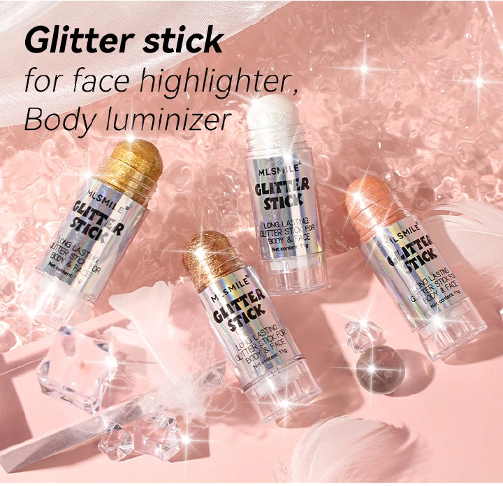 Highlighting diamond shimmer powder, highlighting cream, pearlescent shimmer powder, natural three-dimensional facial contouring, body brightening, body highlighting stick