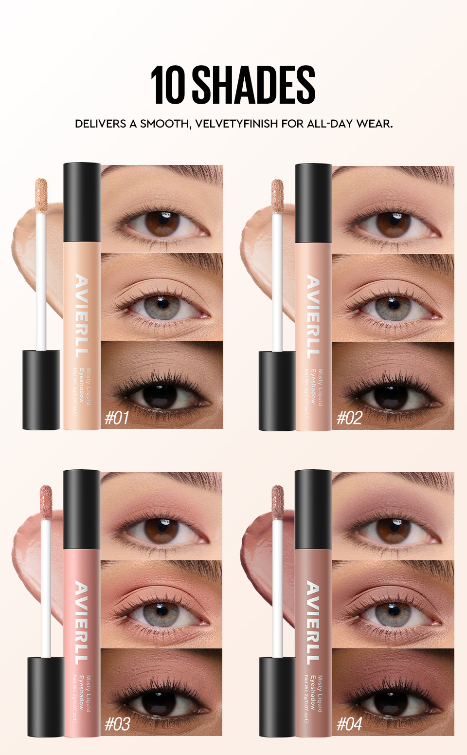 Matte liquid eye shadow 10 colors, waterproof, durable, hard to fade, new foreign trade cosmetics view 7