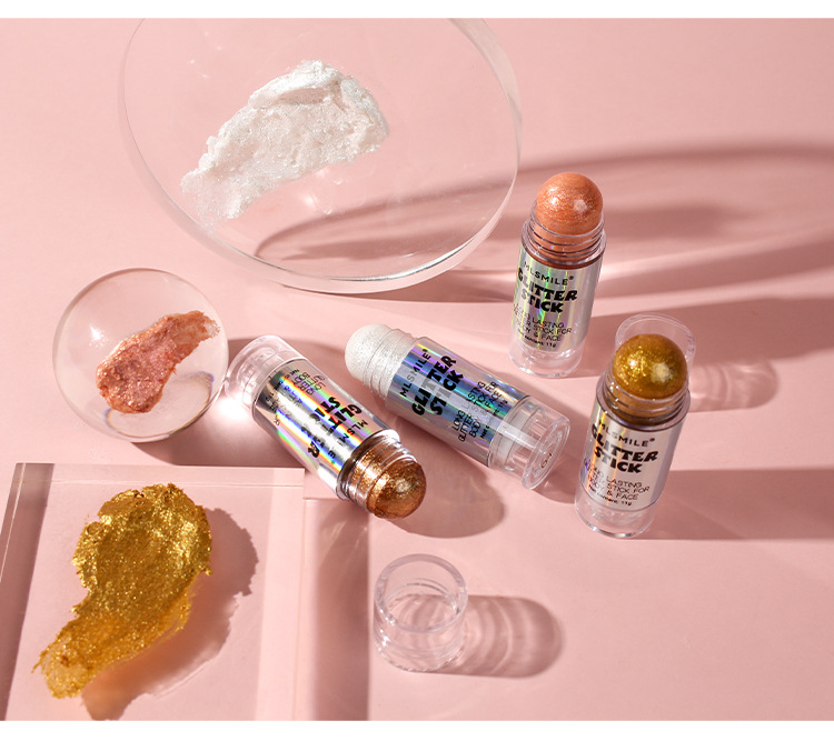 Highlighting diamond shimmer powder, highlighting cream, pearlescent shimmer powder, natural three-dimensional facial contouring, body brightening, body highlighting stick