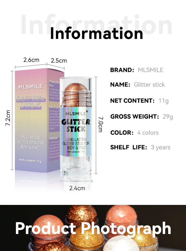 Highlighting diamond shimmer powder, highlighting cream, pearlescent shimmer powder, natural three-dimensional facial contouring, body brightening, body highlighting stick