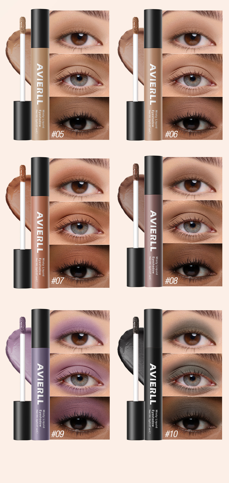 Matte liquid eye shadow 10 colors, waterproof, durable, hard to fade, new foreign trade cosmetics view 8
