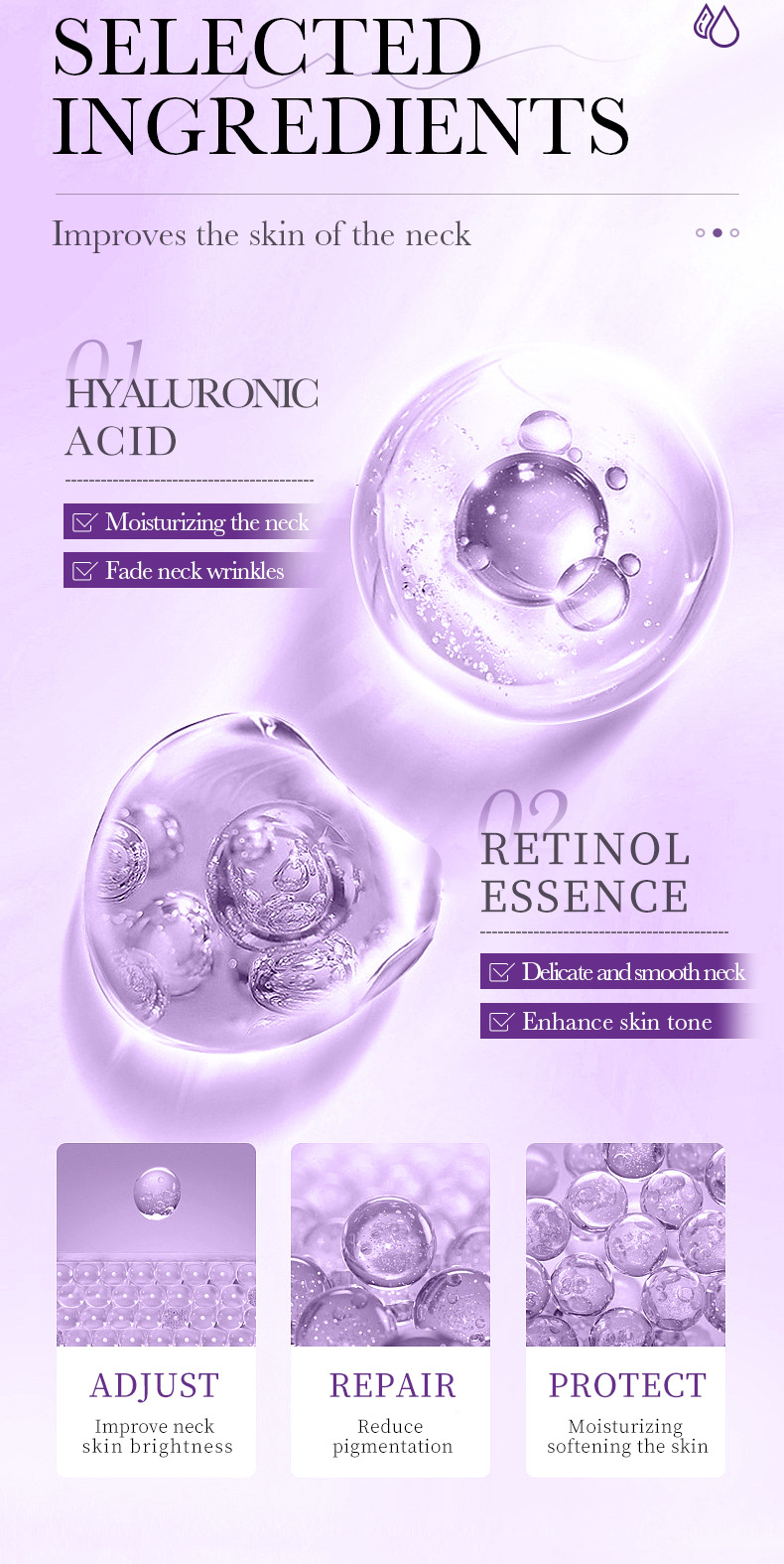 Collagen Firming and Lifting Neck Cream 110ml SADOER Rolling Neck Beauty Cream Skin Care Product