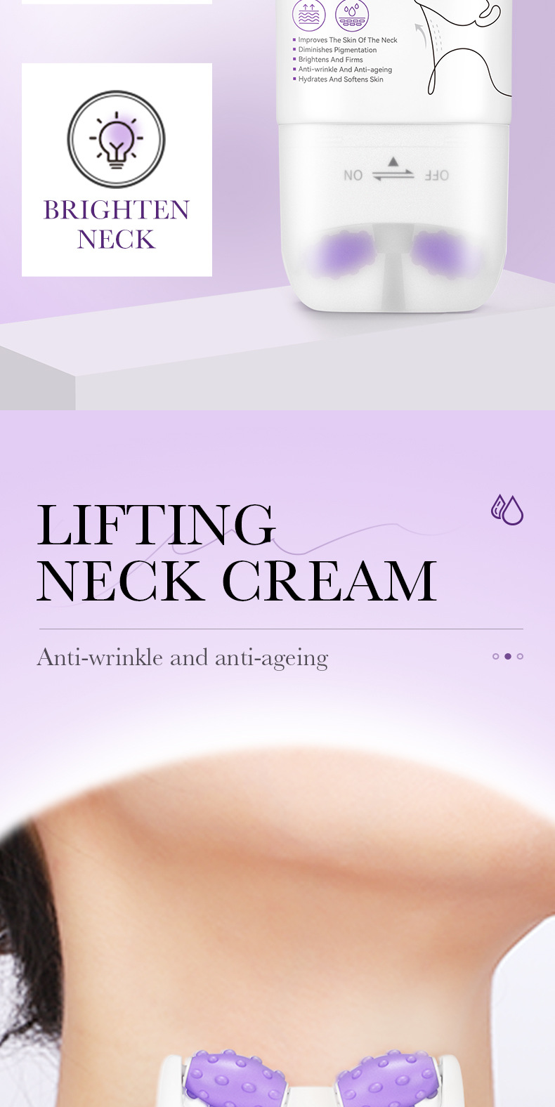 Collagen Firming and Lifting Neck Cream 110ml SADOER Rolling Neck Beauty Cream Skin Care Product