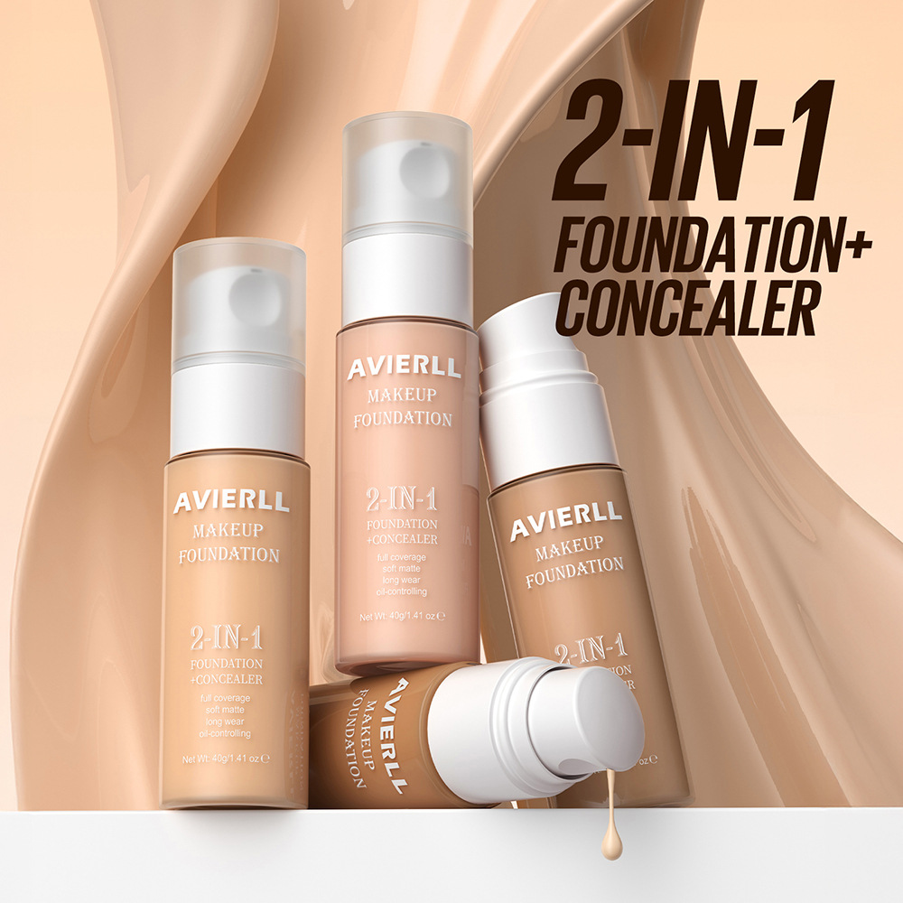 Moisturizing liquid foundation can keep makeup on for a long time, waterproof, easy to push off, oil control, concealer, foundation make-up
