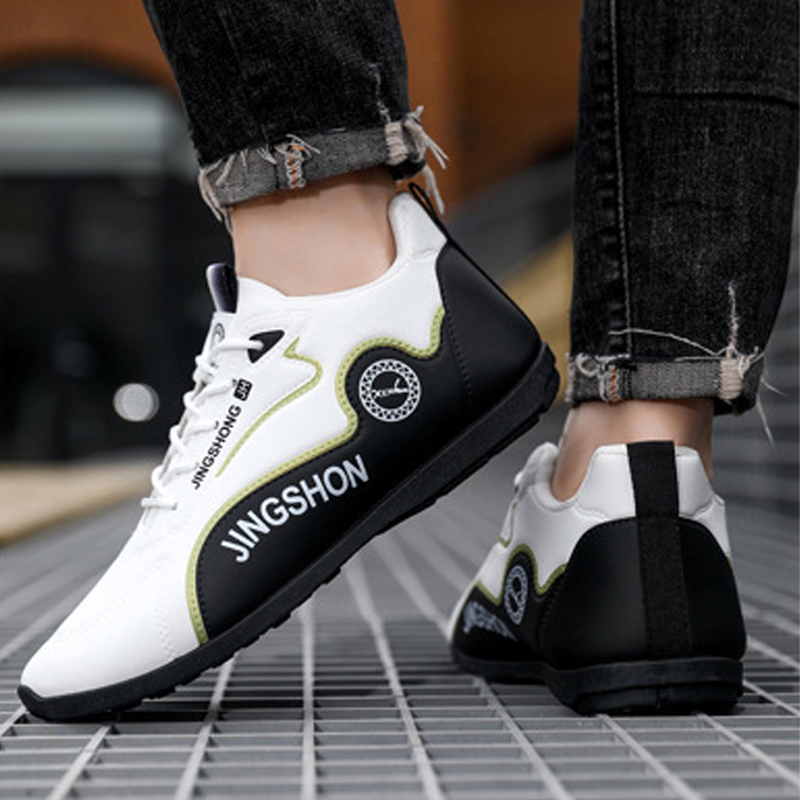 Baldur Large size 41-46 Men's casual PU artificial leather running shoes women's single shoes lovers shoes sneakers students athletic sports white shoes