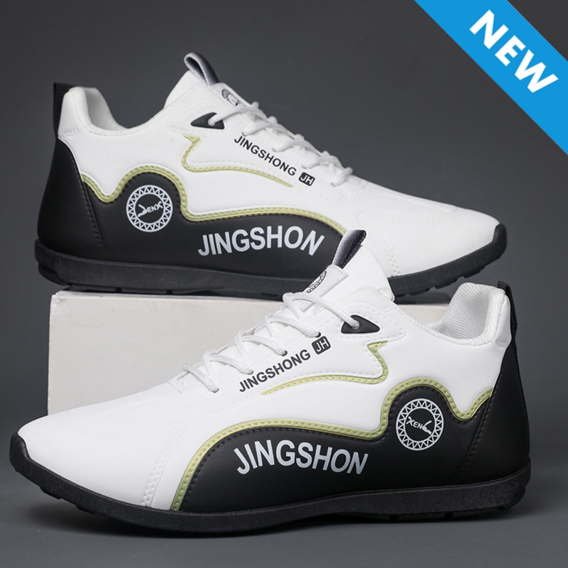 Baldur Large size 41-46 Men's casual PU artificial leather running shoes women's single shoes lovers shoes sneakers students athletic sports white shoes