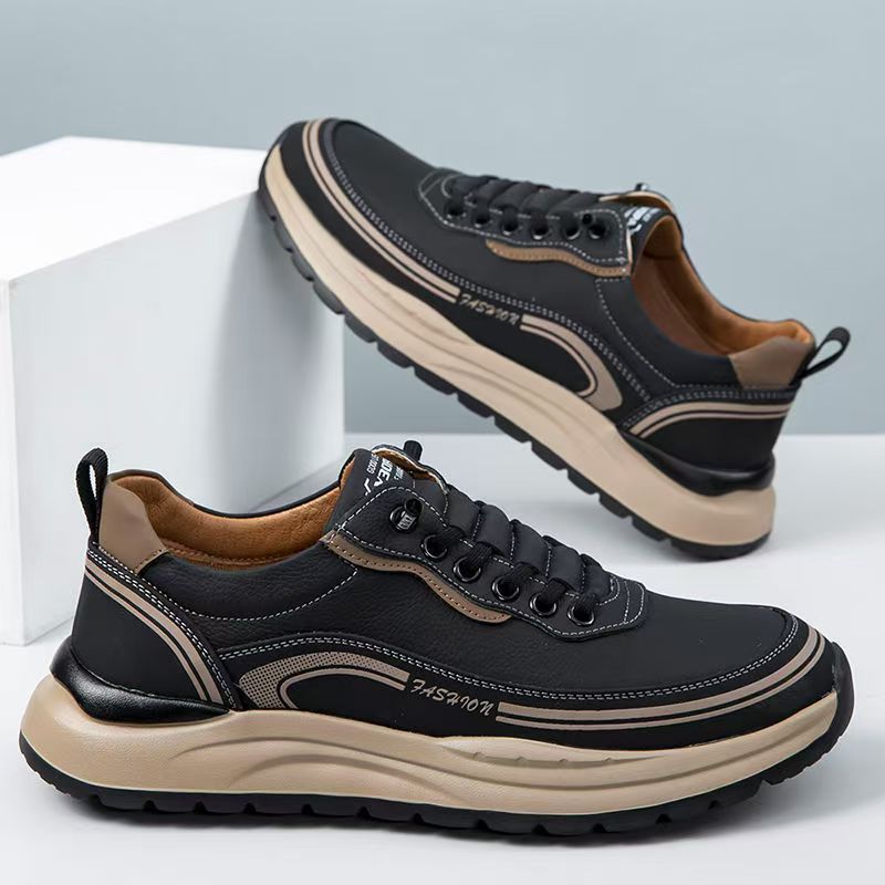 Baldur size 41-44 Men's thick soles shoes sports shoes students fashion sneakers walking black shoes Boys Athletic running shoes