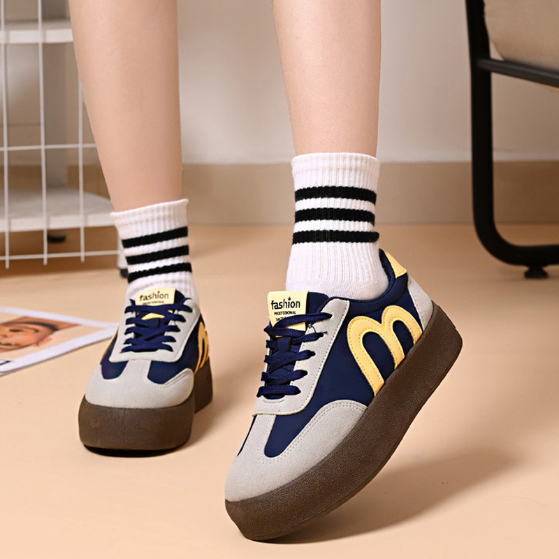 Baldur Size 37-40 women's thick soles shoes Girls Loafers ladies' sports shoes flats students running blue shoes