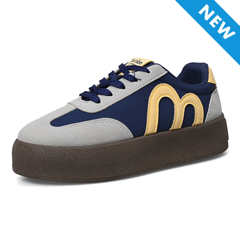 Baldur Size 37-40 women's thick soles shoes Girls Loafers ladies' sports shoes flats students running blue shoes