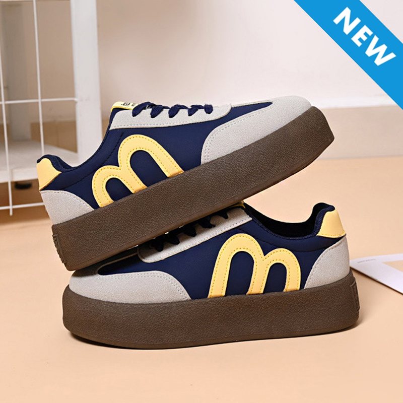 Baldur Size 37-40 women's thick soles shoes Girls Loafers ladies' sports shoes flats students running blue shoes