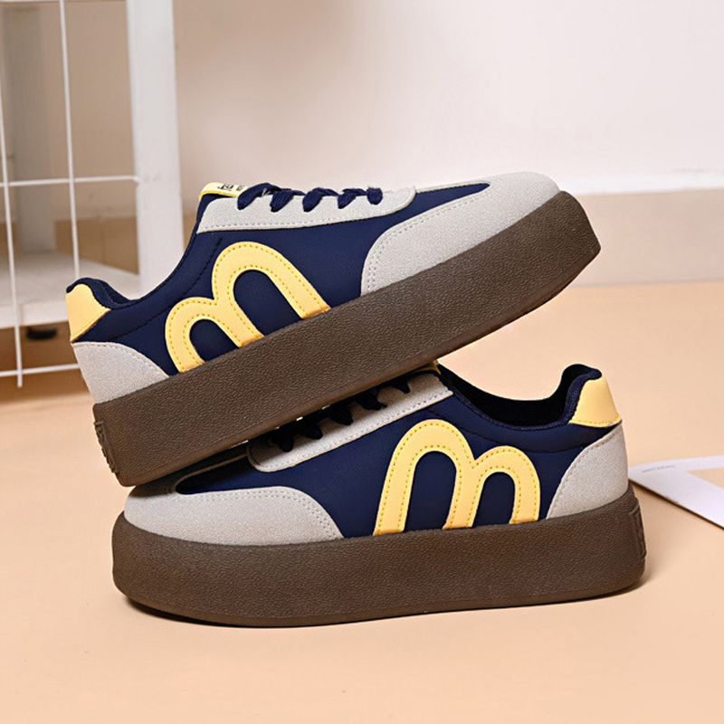 Baldur Size 37-40 women's thick soles shoes Girls Loafers ladies' sports shoes flats students running blue shoes