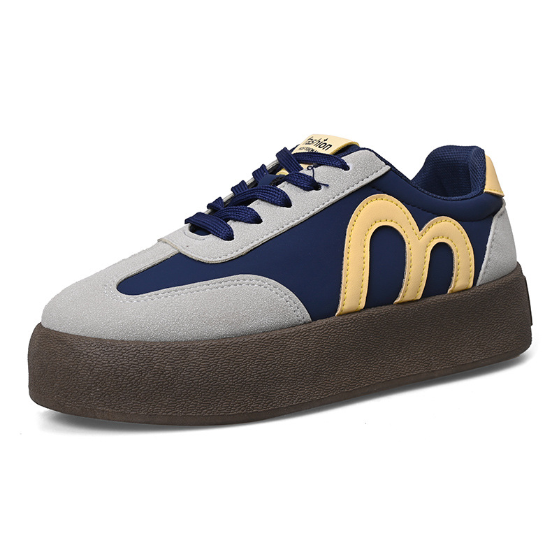 Baldur Size 37-40 women's thick soles shoes Girls Loafers ladies' sports shoes flats students running blue shoes