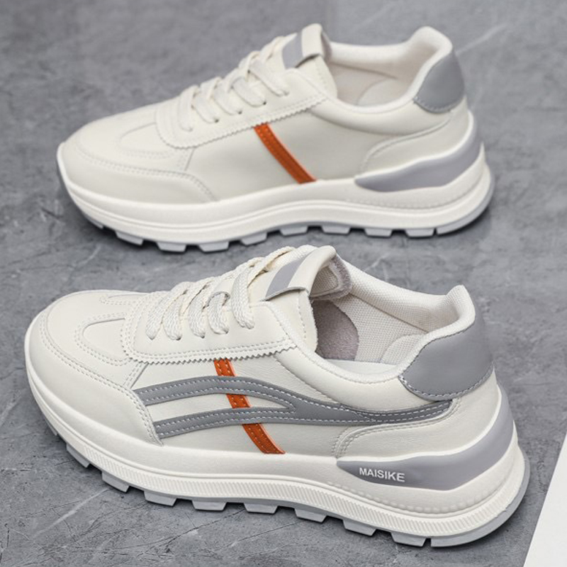 Baldur size 38-41 students white shoes women's PU artificial leather flat shoes ladies casual sports shoes running shoes girls athletic shoes