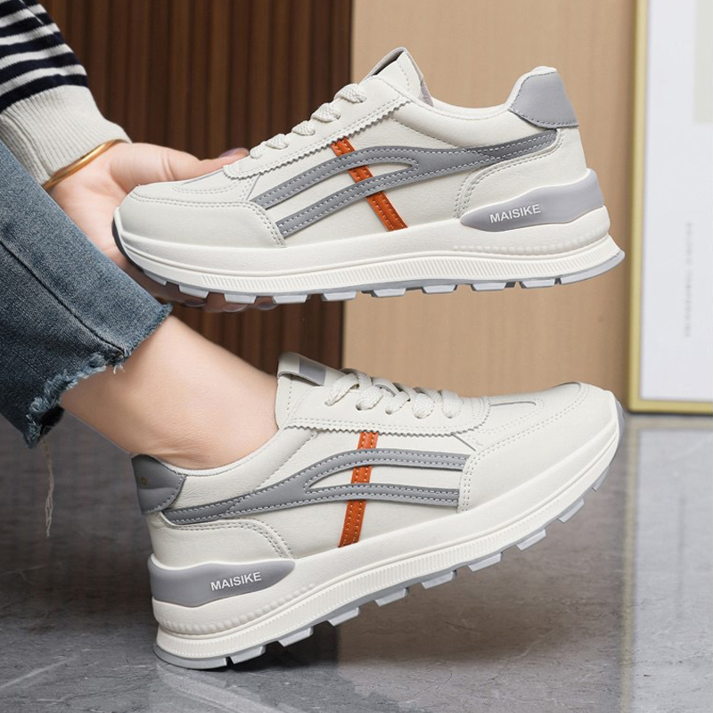 Baldur size 38-41 students white shoes women's PU artificial leather flat shoes ladies casual sports shoes running shoes girls athletic shoes