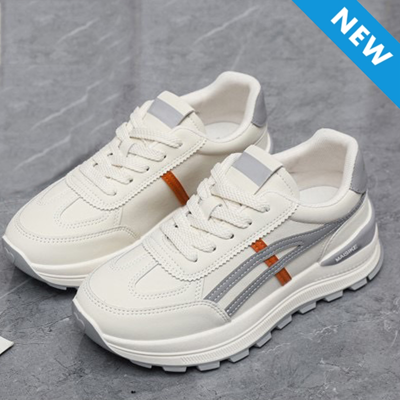 Baldur size 38-41 students white shoes women's PU artificial leather flat shoes ladies casual sports shoes running shoes girls athletic shoes