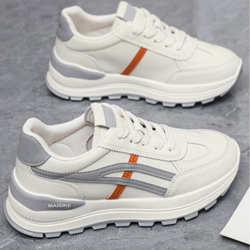 Baldur size 38-41 students white shoes women's PU artificial leather flat shoes ladies casual sports shoes running shoes girls athletic shoes