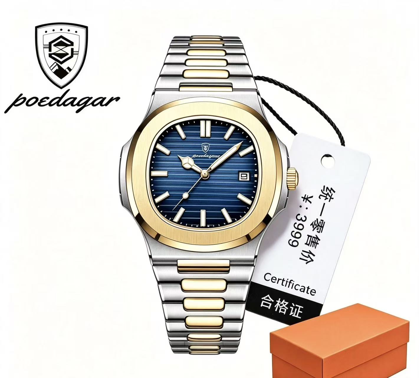 POEDAGAR 789 Women Leisure Quartz Watches Luminous Hands Night Light Fashion Stainless Steel Ladies Watch for Montre Femme Reloj