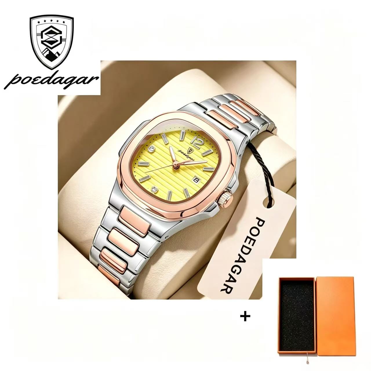 POEDAGAR 708 Watch Sports Quartz Ladies Watch for Women Ladies Quartz Watch Luminous Waterproof Stainless Steel Customization