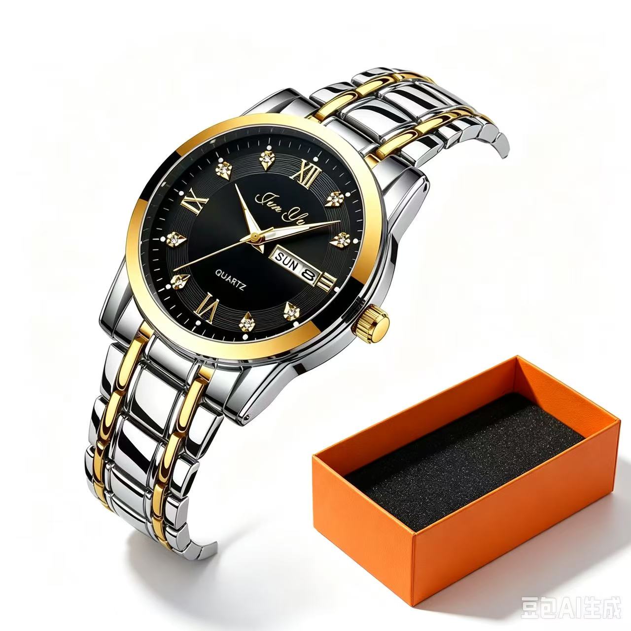 Men Watch Top Brand Luxury Automatic Quartz Watches Man Steel Business Waterproof Sport Clock