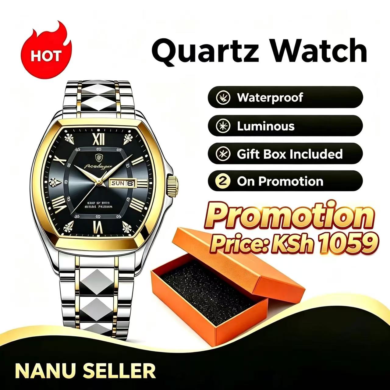 Poedagar 958 New Fashion Luxury Men Wristwatch Waterproof Luminous Quartz Watches Stainless Steel Watch