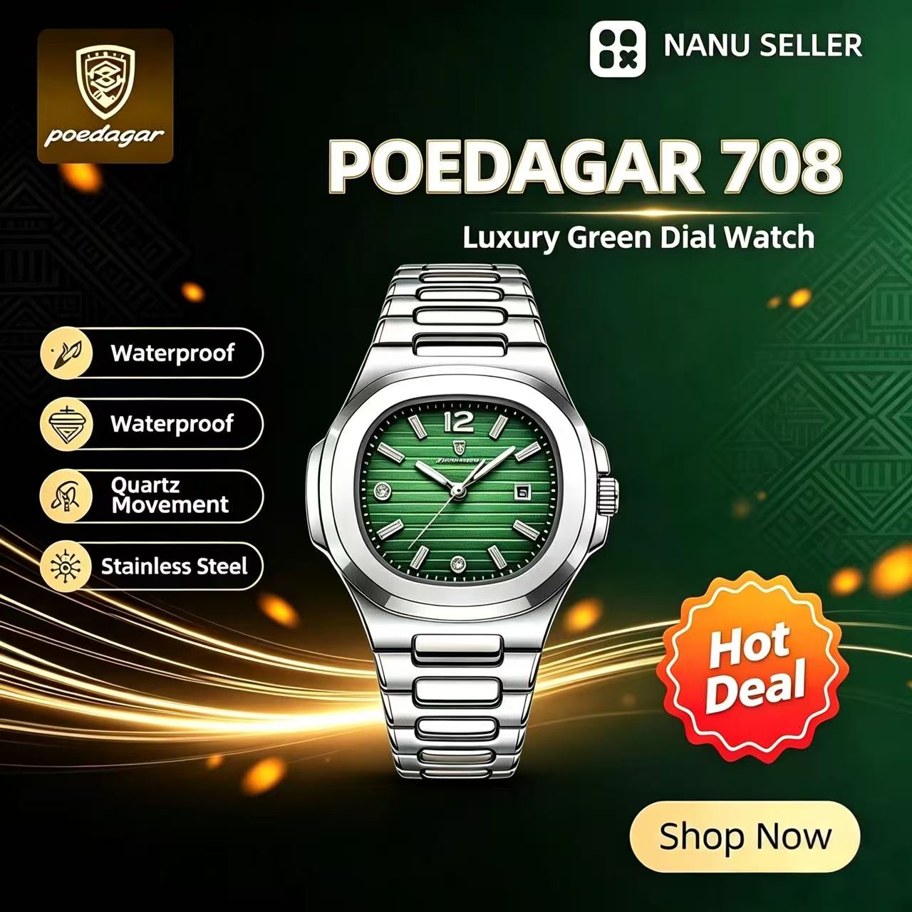 POEDAGAR 708 Watch Sports Quartz Ladies Watch for Women Ladies Quartz Watch Luminous Waterproof Stainless Steel Customization