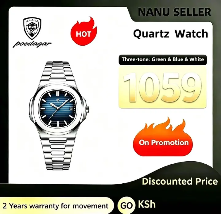 POEDAGAR 613  Strap Mens New Luxury Fashion Watch Luminous Waterproof Quartz Watches With Date