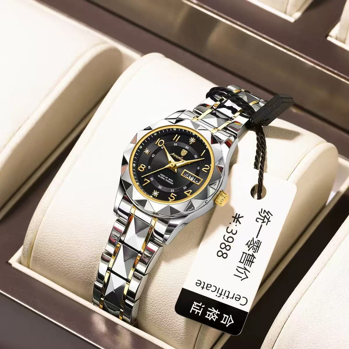 POEDAGAR 782 Fashion Luxury Women Watches Stainless Steel Wristwatch Waterproof Luminous Lady Quartz Watches