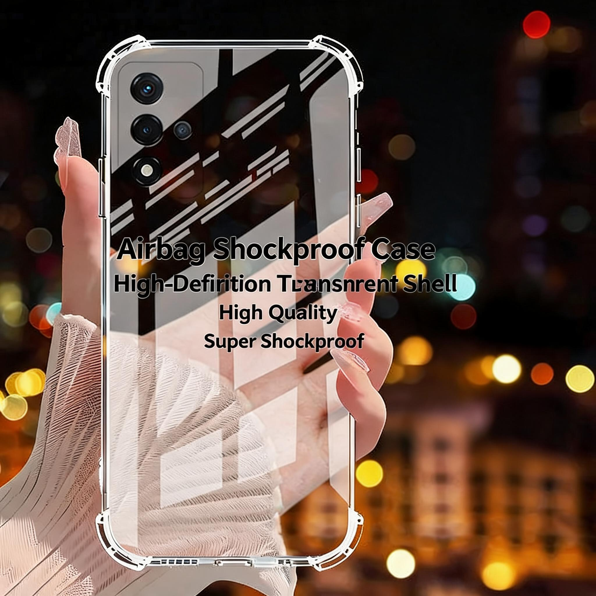 Clear Case for Oppo A-Series Shockproof Airbag Corners Transparent Silicone Cover A53 A55 A57 A58 A72 A91 A93 5G Anti Drop Camera Protection Soft TPU Back Cover