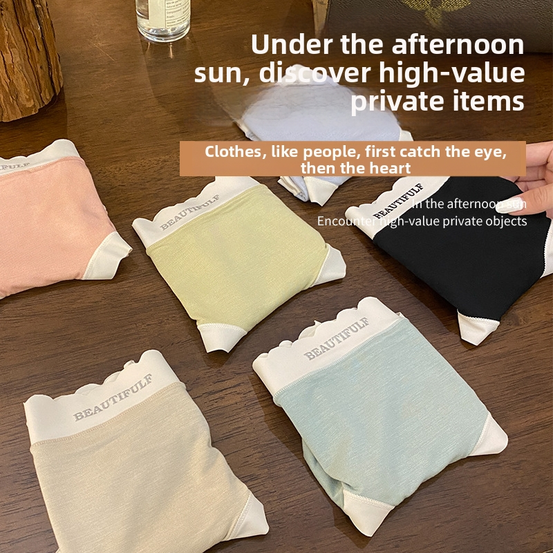 6 Pack Ladies Panties Mid Waist Seamless Cotton Soft chupi za wanawake Women Underwear