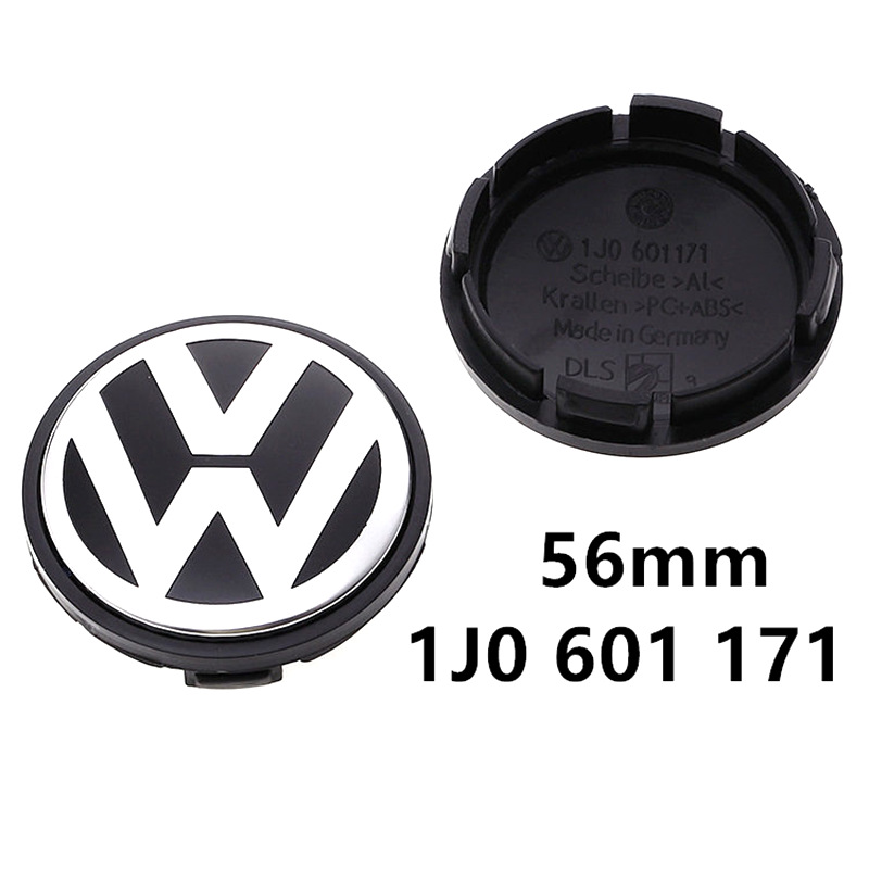 4 pcs VW Wheel Center Caps Volkswagen Hub Cap 55mm 56mm 60mm 63mm 65mm 70mm for Golf Polo Passat Jetta Tiguan Touareg Alloy Rim Centre Cover Badge