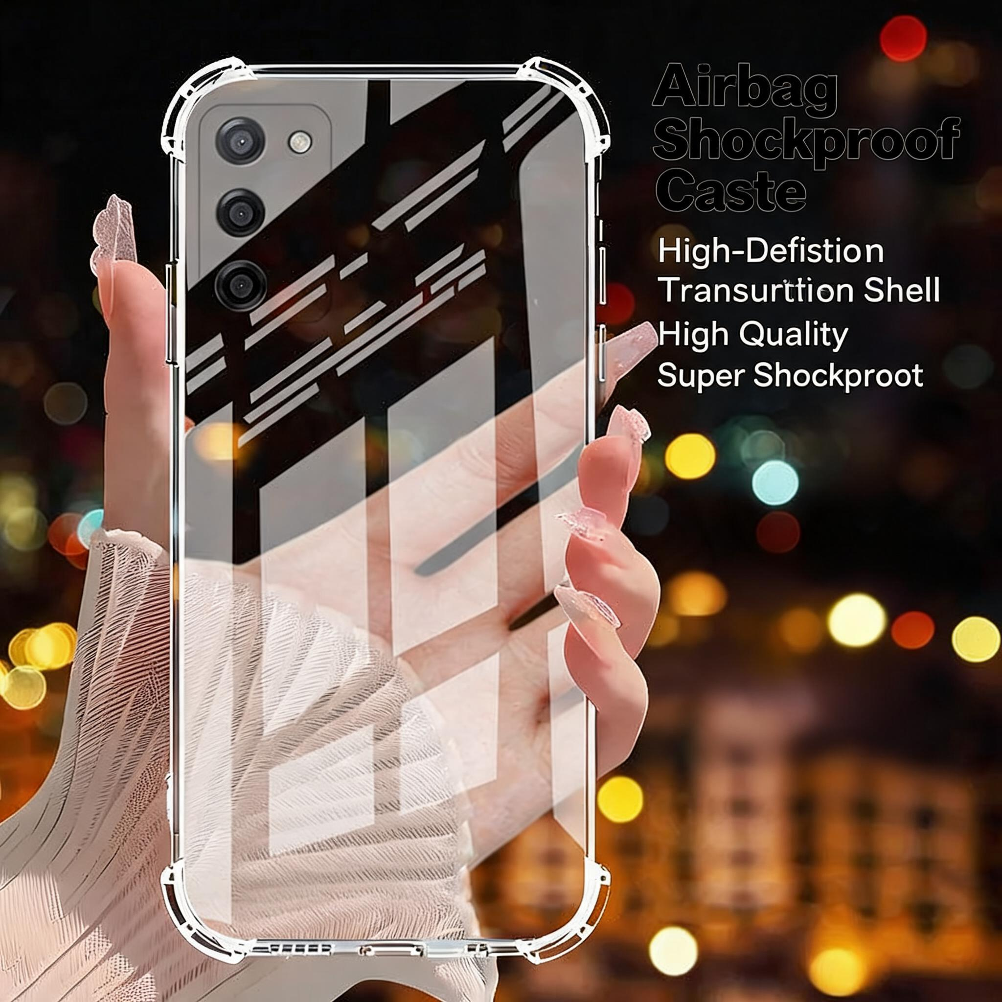 Clear Case for Oppo A-Series Shockproof Airbag Corners Transparent Silicone Cover A53 A55 A57 A58 A72 A91 A93 5G Anti Drop Camera Protection Soft TPU Back Cover