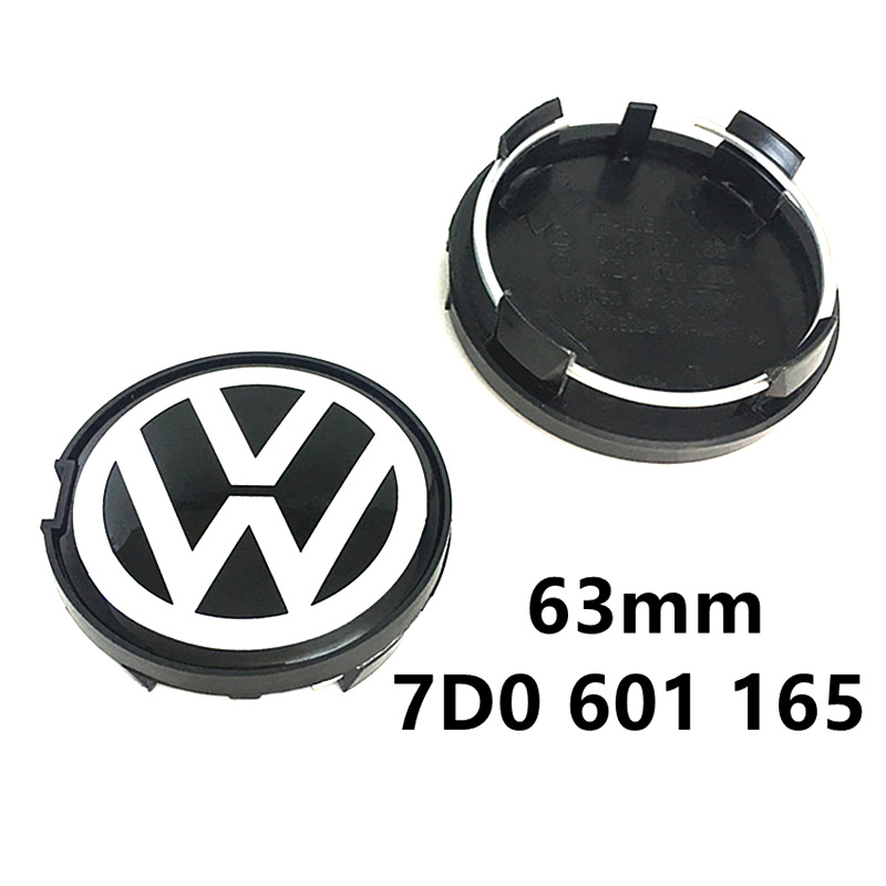 4 pcs VW Wheel Center Caps Volkswagen Hub Cap 55mm 56mm 60mm 63mm 65mm 70mm for Golf Polo Passat Jetta Tiguan Touareg Alloy Rim Centre Cover Badge