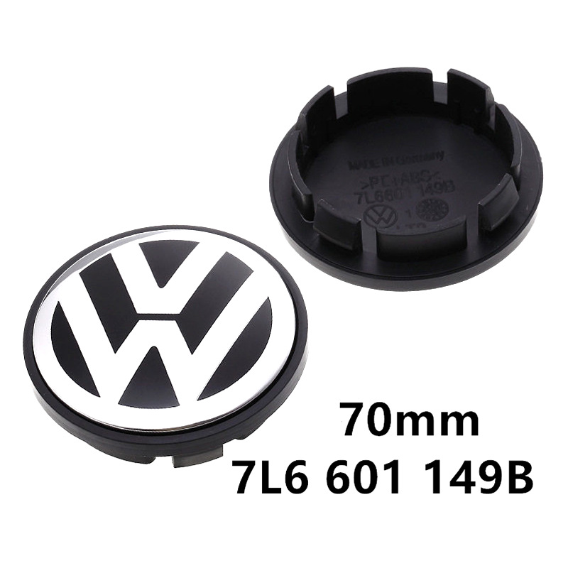 4 pcs VW Wheel Center Caps Volkswagen Hub Cap 55mm 56mm 60mm 63mm 65mm 70mm for Golf Polo Passat Jetta Tiguan Touareg Alloy Rim Centre Cover Badge