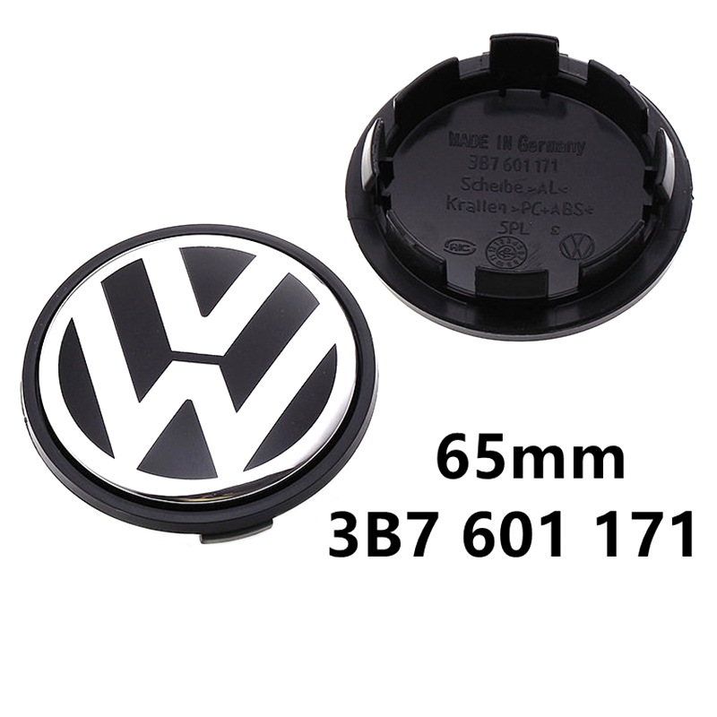 4 pcs VW Wheel Center Caps Volkswagen Hub Cap 55mm 56mm 60mm 63mm 65mm 70mm for Golf Polo Passat Jetta Tiguan Touareg Alloy Rim Centre Cover Badge