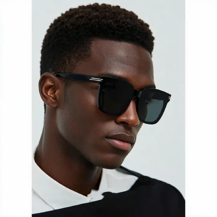 Sunglasses Men Women Square Designer Style Black Shades UV400 Unisex Sunglasses Miwani ya Jua HD Lens Driving Goggles Fashion Big Frame Lightweight Sunglasses