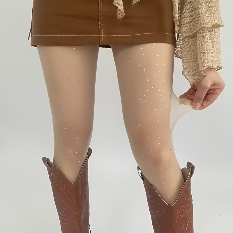 3 packs Sparkly Stockings for Women Glitter Tights Sheer Shiny Pantyhose for Party Birthday Photoshoot Wedding Guest Bridal Shower Fashion Ladies Stockings Free Size
